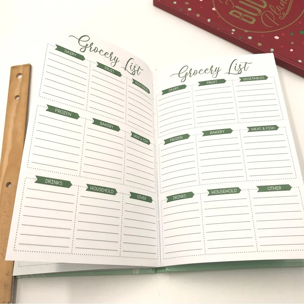 Lot‎ of 2 Books Holiday Budge Planner & Holiday Menu Planner Journal- NEW.